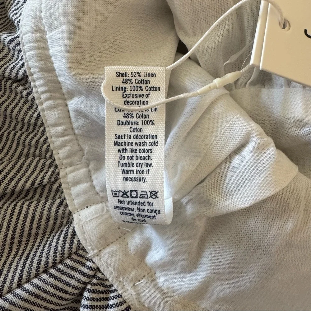Janie and Jack Striped Blue White Bow Bucket Hat Baby Girl NWT